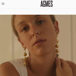 Agmes "Paula earnings" in gold vermeil